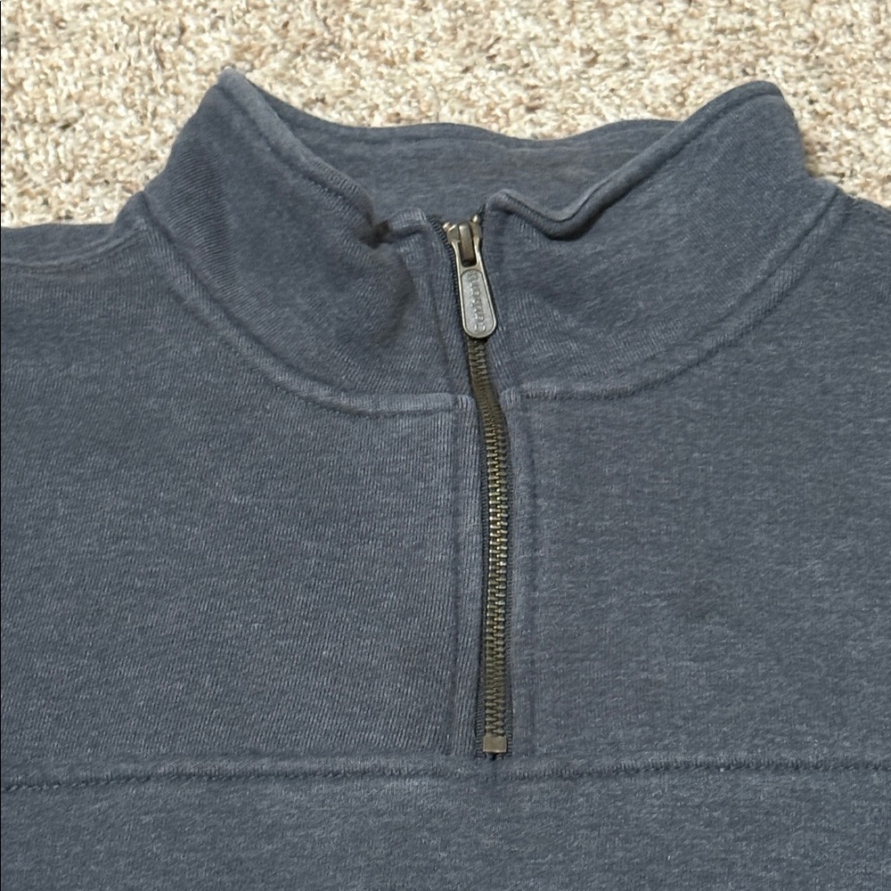 Carhartt Men's Dark Gray 1/4 Zip Sweater - Picture 3 of 5